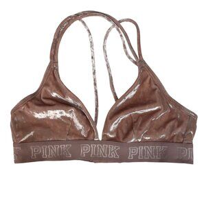Pink Victorias Secret Womens Bralette Velvet Strappy Pink Size Medium